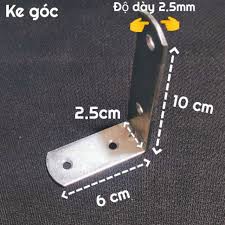 1 cái bát giá đỡ, ke góc vuông chữ L 4 lỗ (bản rộng 2.5cm)