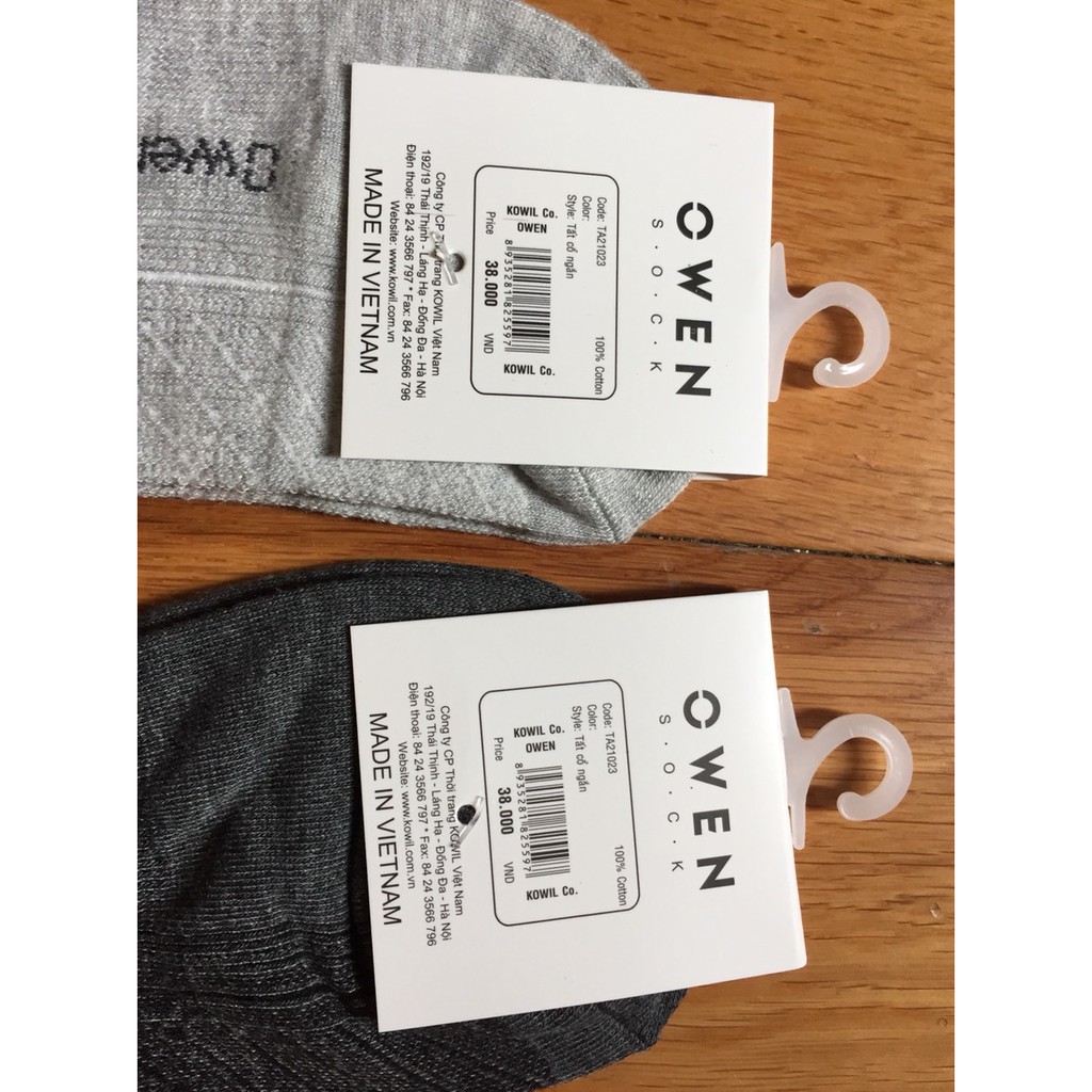 Tất  lười vớ không cổ nam owen cotton mềm mát, ôm chân