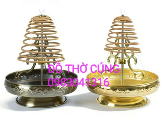 Đĩa cắm hương vòng bằng đồng
