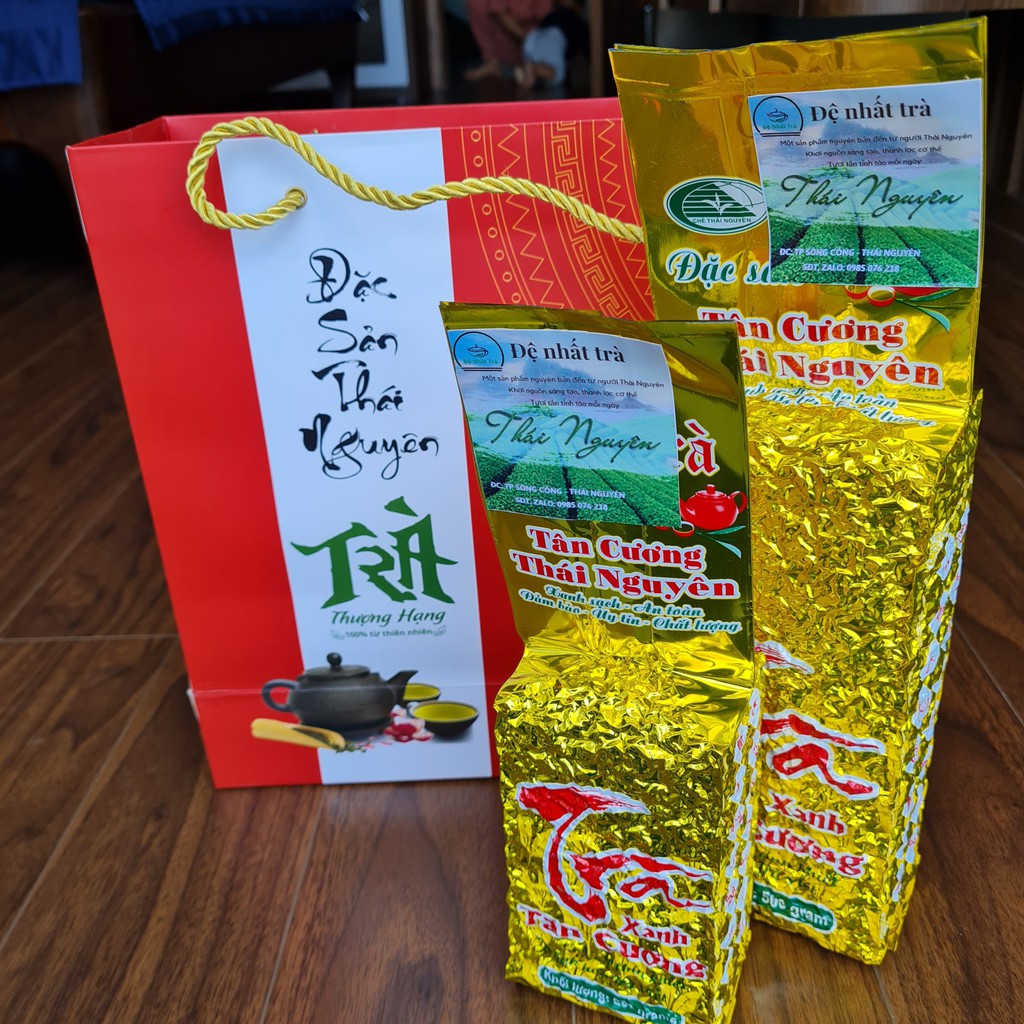 Trà khô chè nõn Thái Nguyên loại hảo hạng Tân Cương hộp túi quà biếu_TN06 | BigBuy360 - bigbuy360.vn