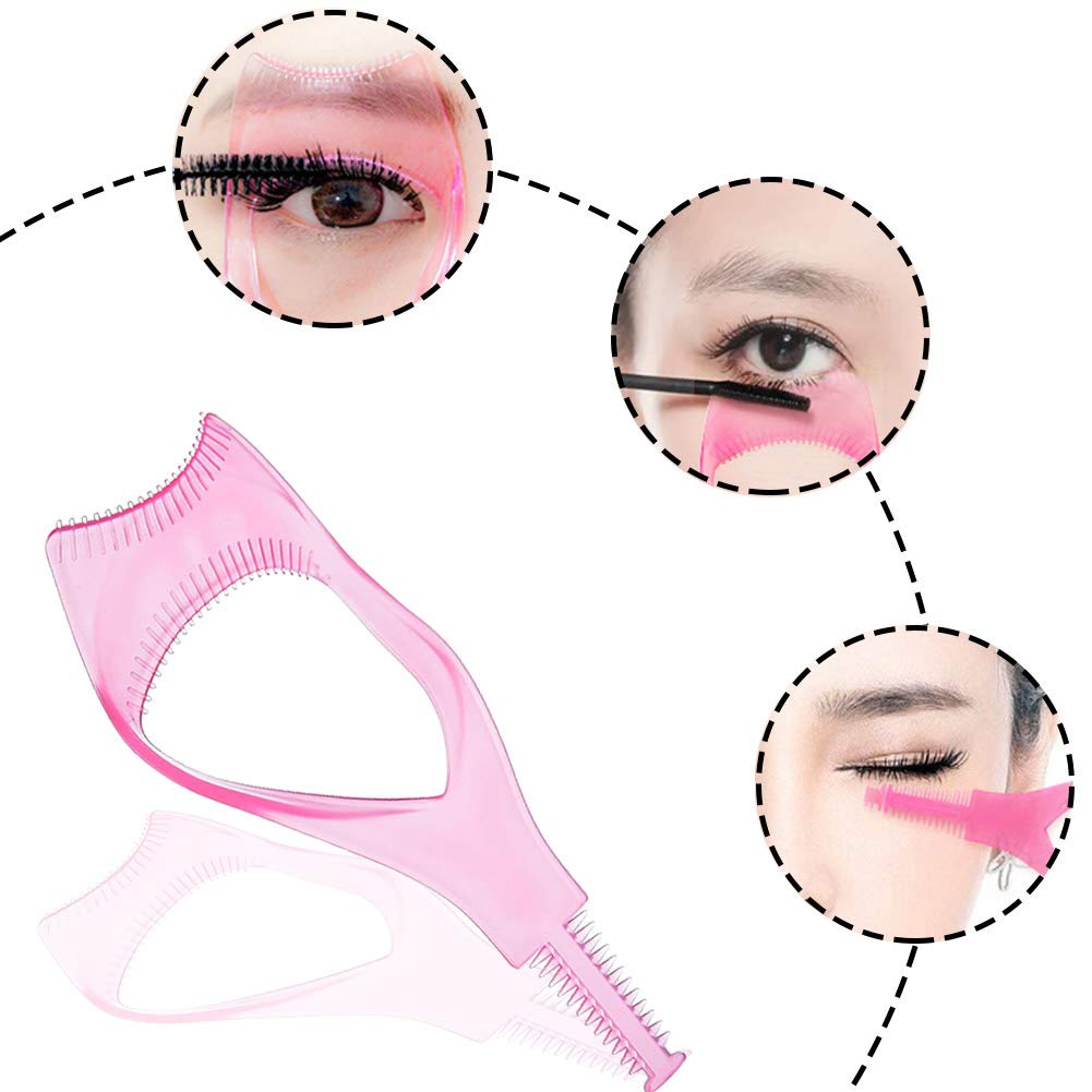 Lược Chải Lông Mi Đa Năng 3 Trong 1 Bằng Nhựa Trong Suốt