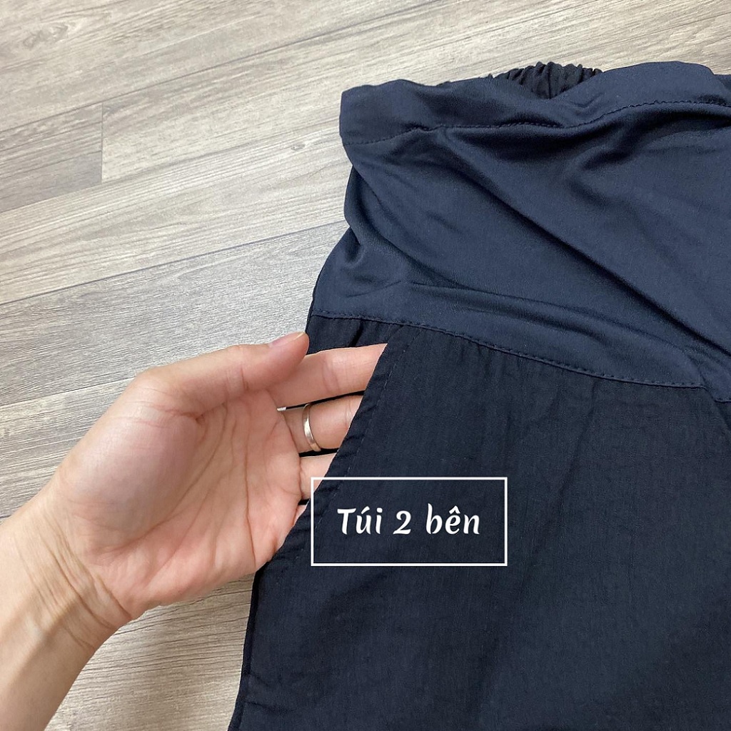 Quần Bầu Lửng Chất Đũi Hàn Mặc Hè Siêu Mềm Mát Lịm, Có Đầy Đủ Chun Chỉnh Và Đủ Size Cho Mẹ