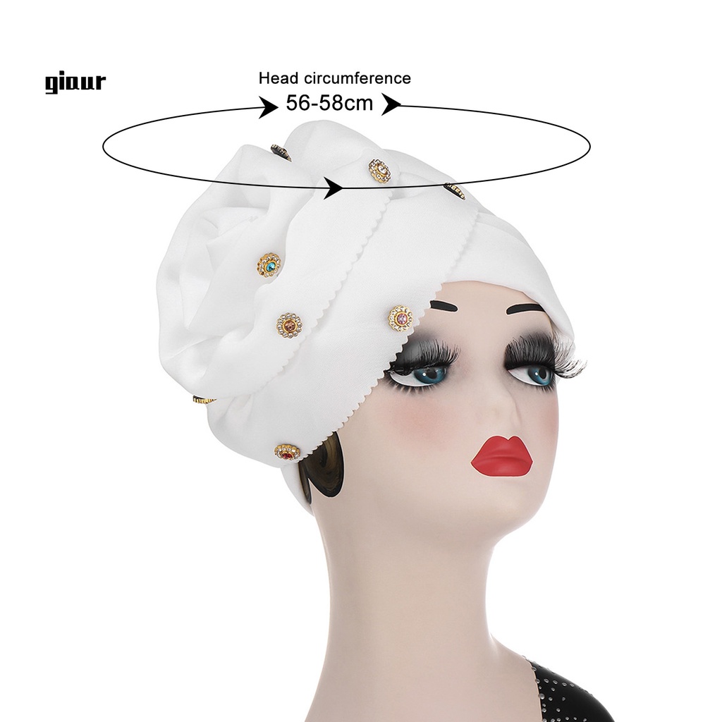 Mũ turban trùm đầu co giãn có thể gấp gọn cho nữ