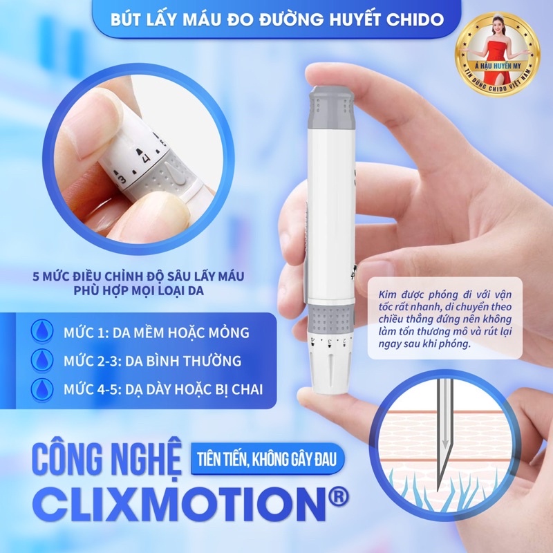 Máy đo đường huyết Chido công nghệ Nhật Bản dành cho người tiểu đường