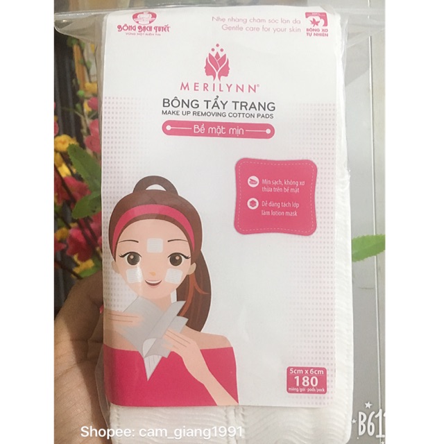 Bông Tẩy Trang Merilynn 180 Miếng