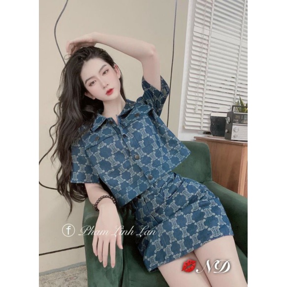 Set Croptop Kaki Siêu Chất