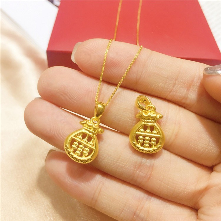 Vòng cổ bàn tính túi tiền vàng 24K nữ Vòng cổ may mắn