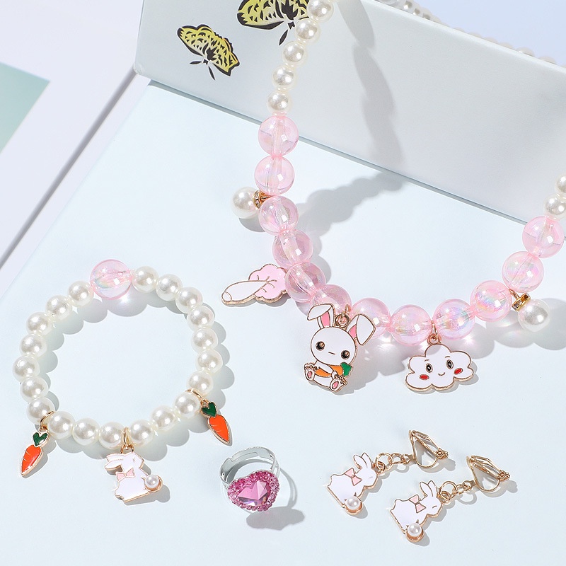 Sét Vòng Cổ 5 Món đính icon hình công chúa, ngựa pony dễ thương