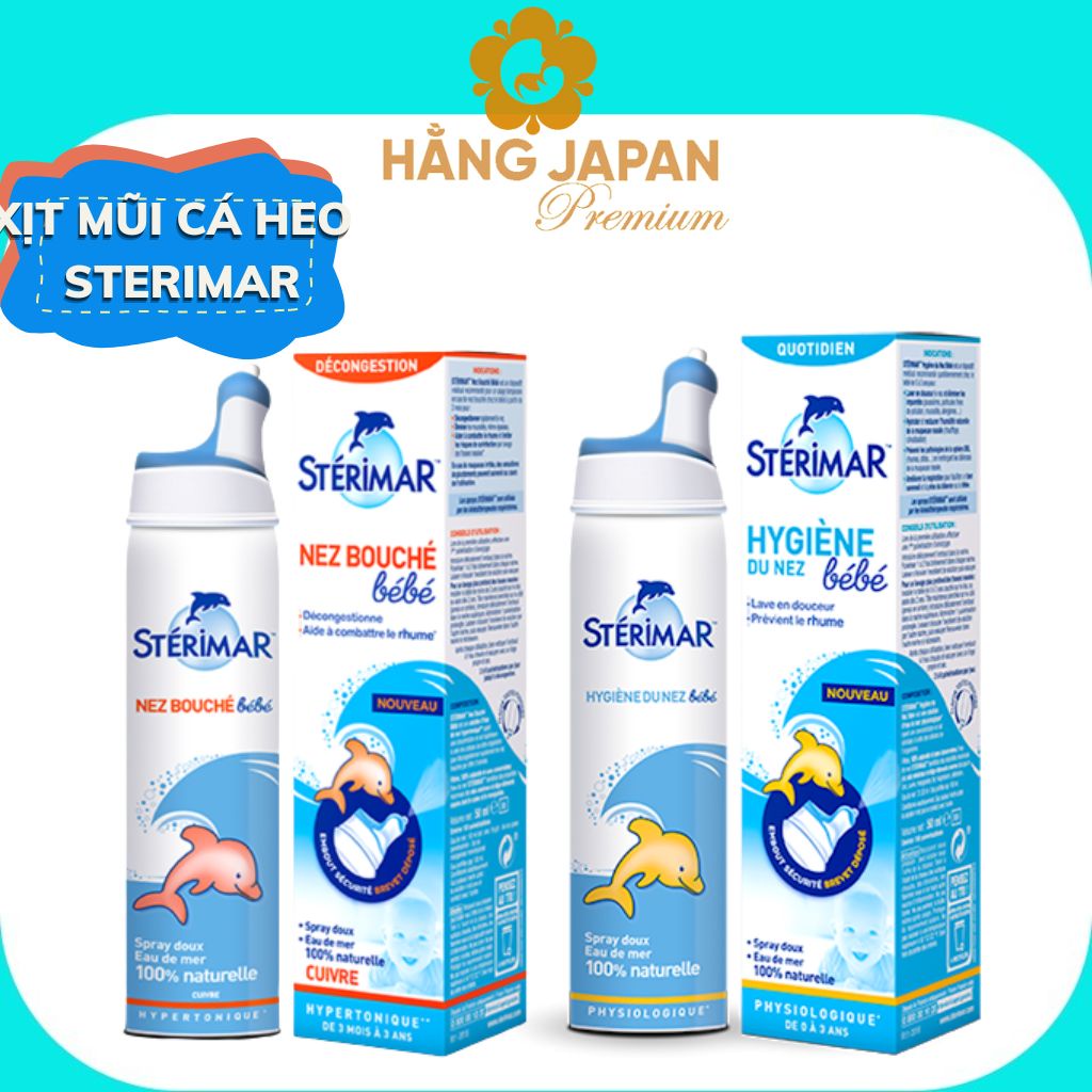 Dung Dịch Nước Muối Biển Xịt Mũi Sterimar Giúp Làm Sạch, hết Nghẹt Mũi Cho Trẻ Em-Trẻ sơ sinh - Xịt mũi cá heo