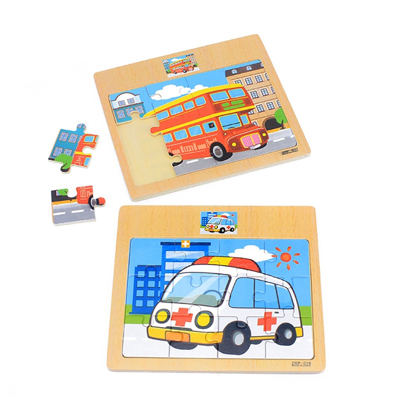 SỈ LẺ GIÁ TỐT Tranh puzzle gỗ ghép 12 mảnh kèm hình mẫu phía trên