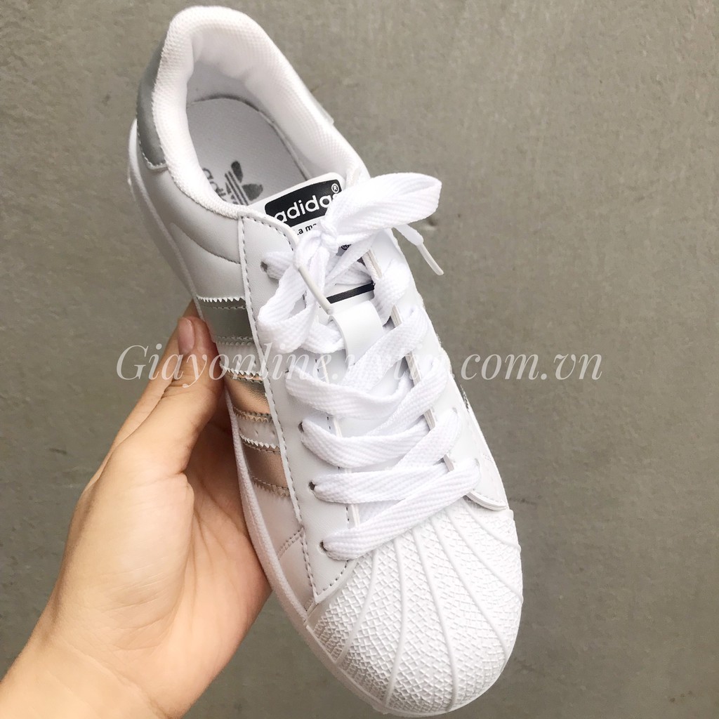 Giày thể thao Adias sò bạc nam nữ size 36-43