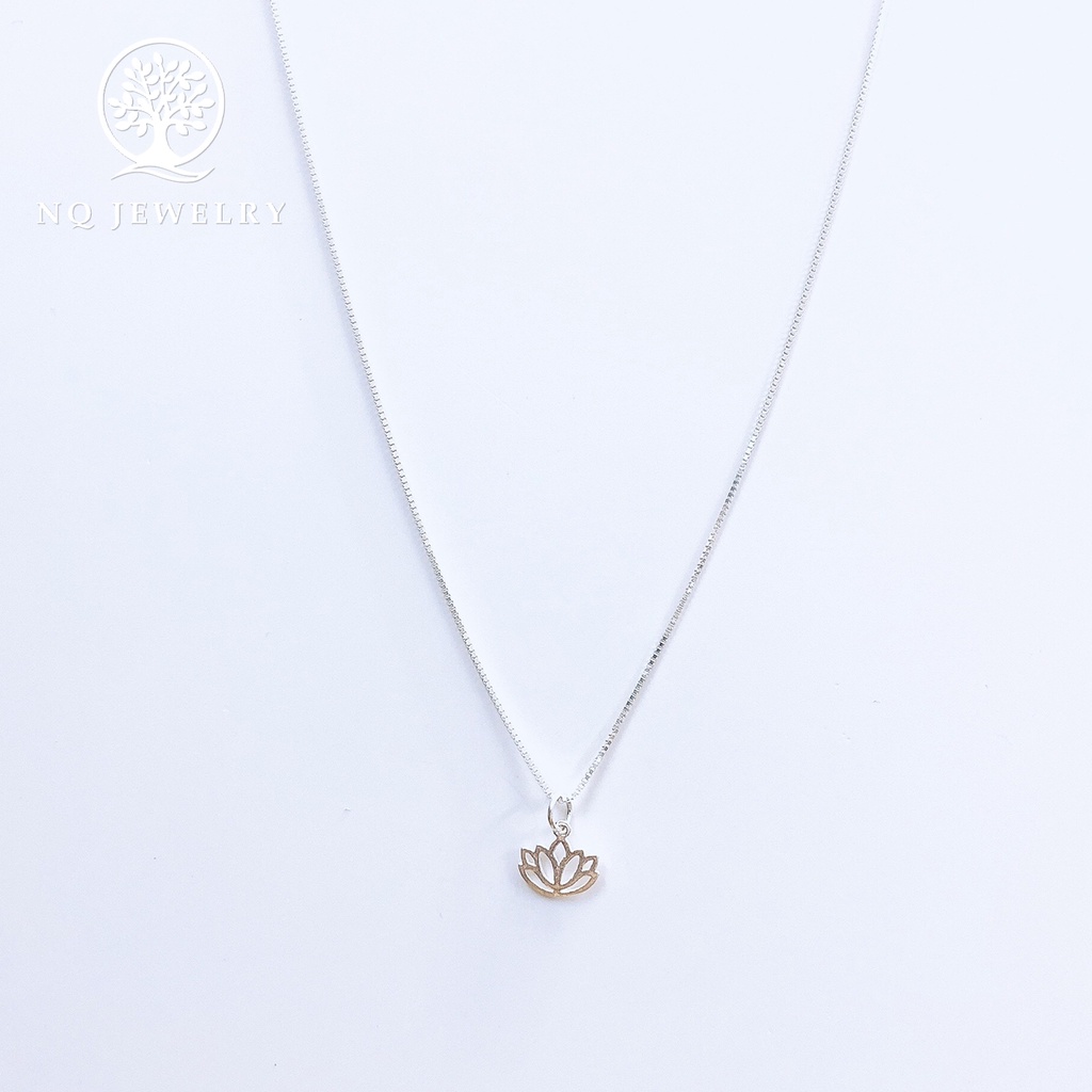 Dây chuyền bạc mặt hoa sen - NQ Jewelry