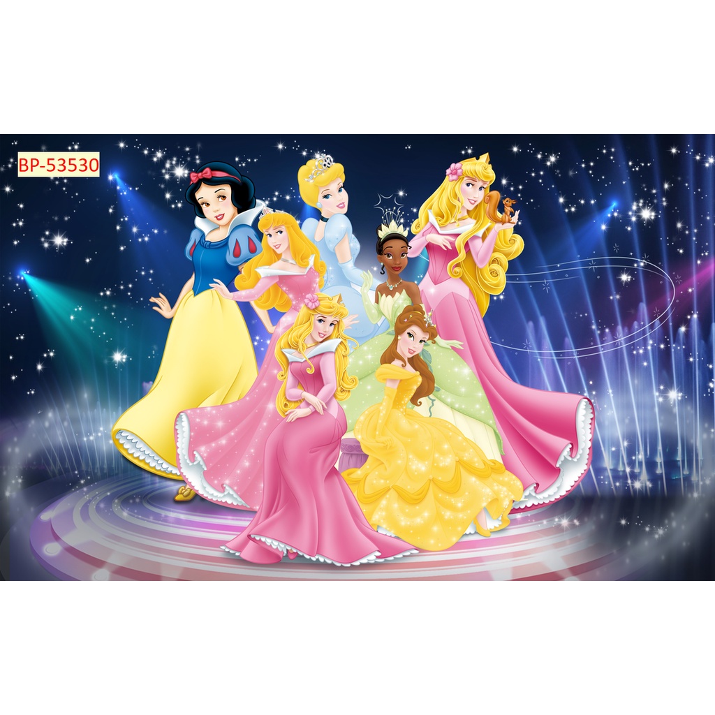 Tranh Dán Tường Trẻ Em Chủ Đề Công Chúa KÍCH THƯỚC THEO YÊU CẦU