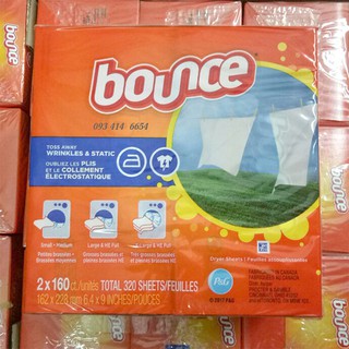 Lốc 2 hộp Giấy Thơm Bounce 4 In 1 Outdoor Fresh ( 2x 160 tờ)