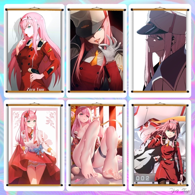 Poster Vải Zero Two Anime Darling In The Franxx