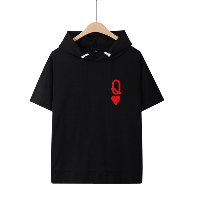 Áo Hoodie Tay Ngắn In Chữ Phong Cách Hàn Quốc Cá Tính Cho Cặp Đôi | BigBuy360 - bigbuy360.vn