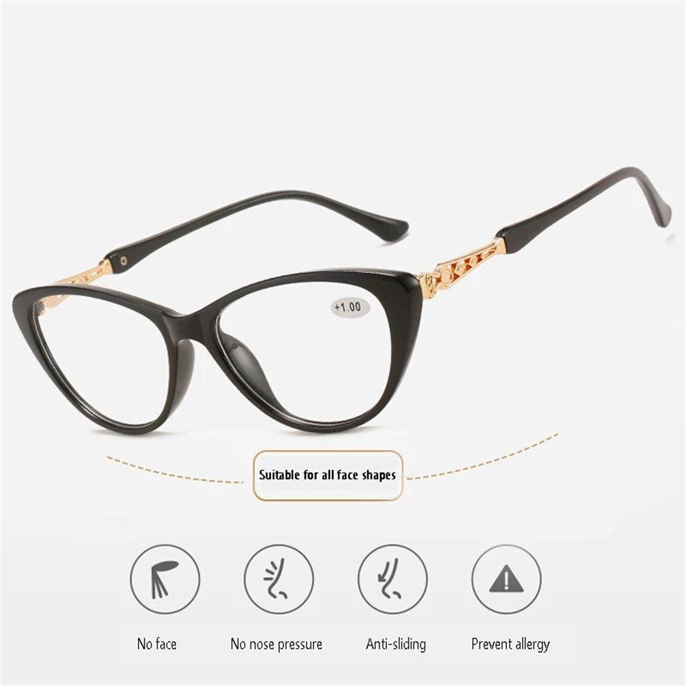 EUCA Kính Đọc Sách Mắt Mèo Trong Suốt 1.0 ~ + 4.0