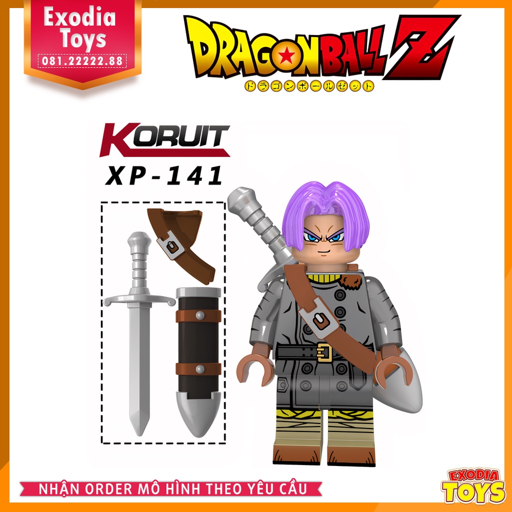 Xếp hình Minifigure Dragon Ball Nhân vật Trunks 7 viên ngọc rồng - Đồ Chơi Lắp Ghép Sáng Tạo - KORUIT KT1020