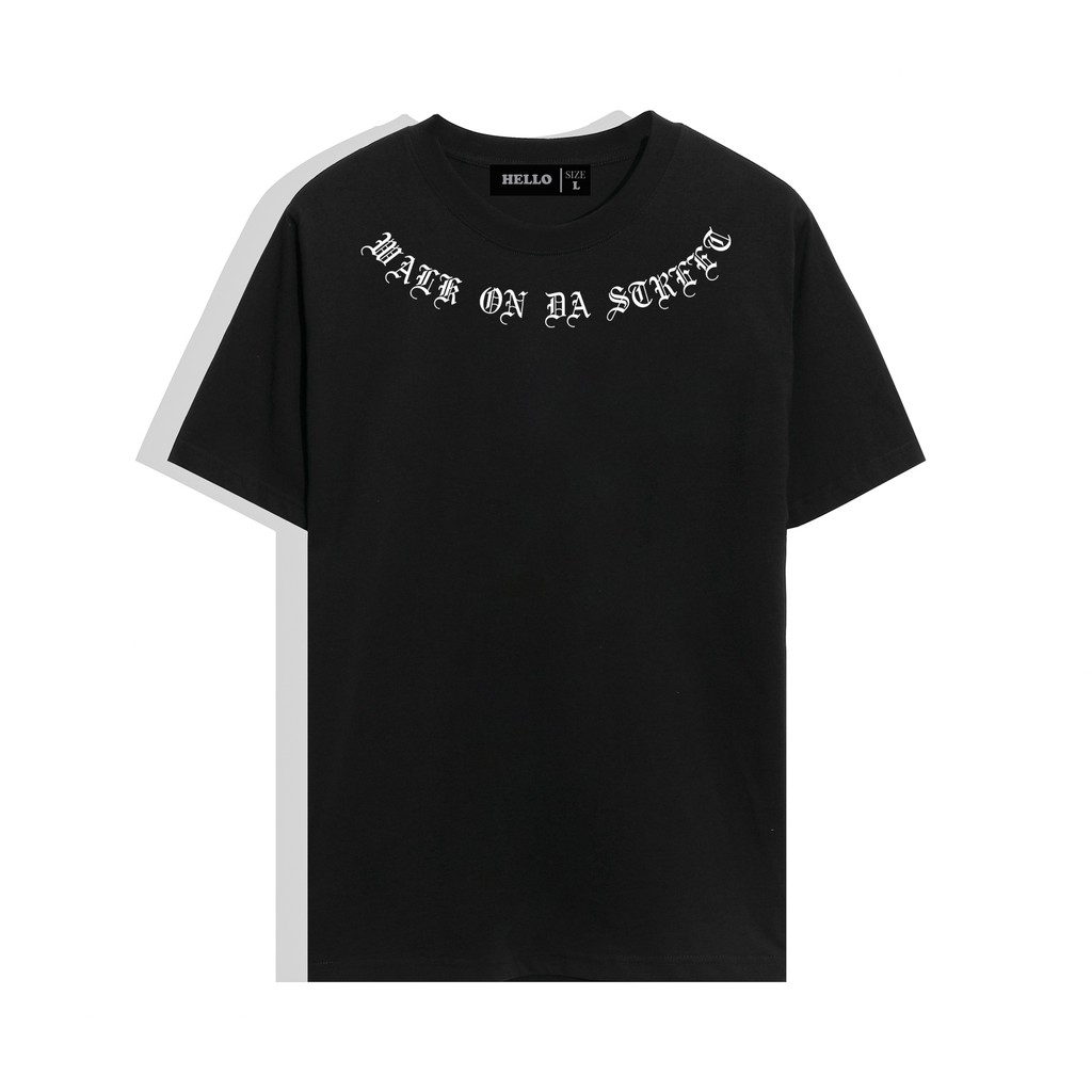 [Áo phông unisex nam nữ] Áo thun unisex form rộng chất cotton mát mịn thấm hút mồ hôi HELLO WALK ON DA STREET_Ap27 | BigBuy360 - bigbuy360.vn