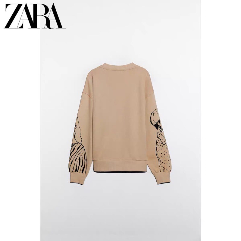 Áo Len In Hình Cô Gái ZARA