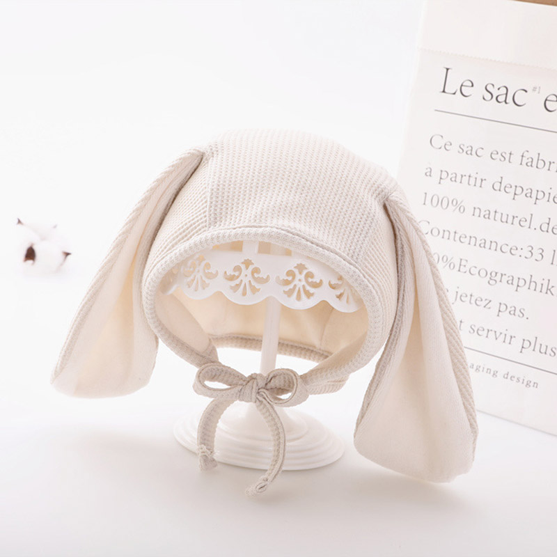 Mũ trùm đầu thiết kế tai thỏ giữ ấm dành cho các bé