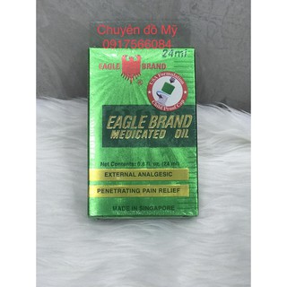 Date T4/2028_Dầu gió xanh Con Ó của Mỹ Eagle Brand Medicated Oil 24ml