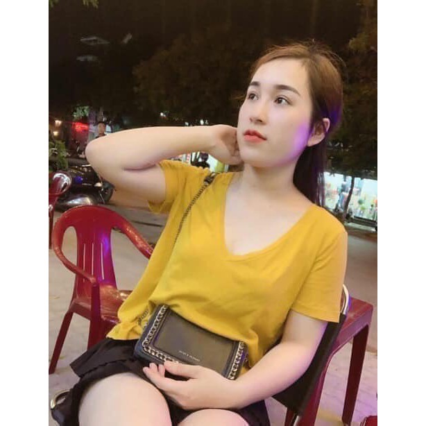 Áo thun cổ tim zr