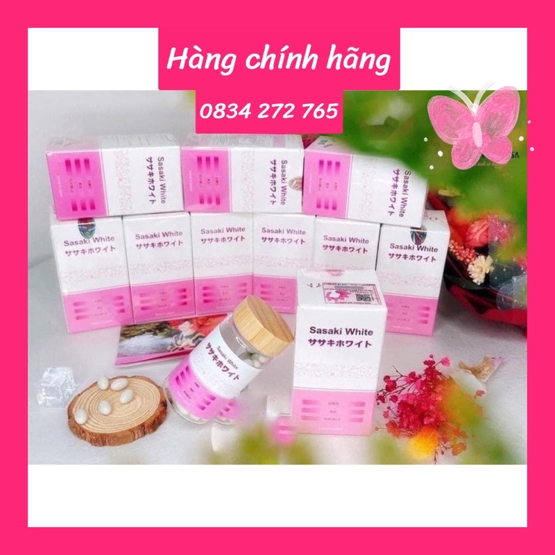 Sasaki white chính hãng - Viên uống trắng da chống nắng và tạo hương thơm cơ thể