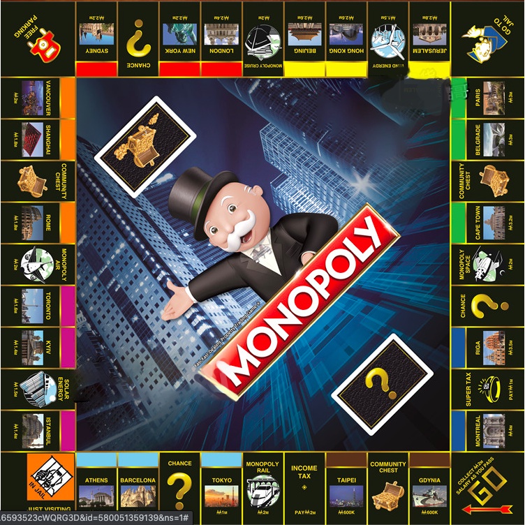 [Giảm giá thần tốc] Cờ Tỷ Phú Monopoly 4.0 Có Máy Ngân Hàng điện tử quẹt thẻ ATM tự động,Bộ Board game monopoly