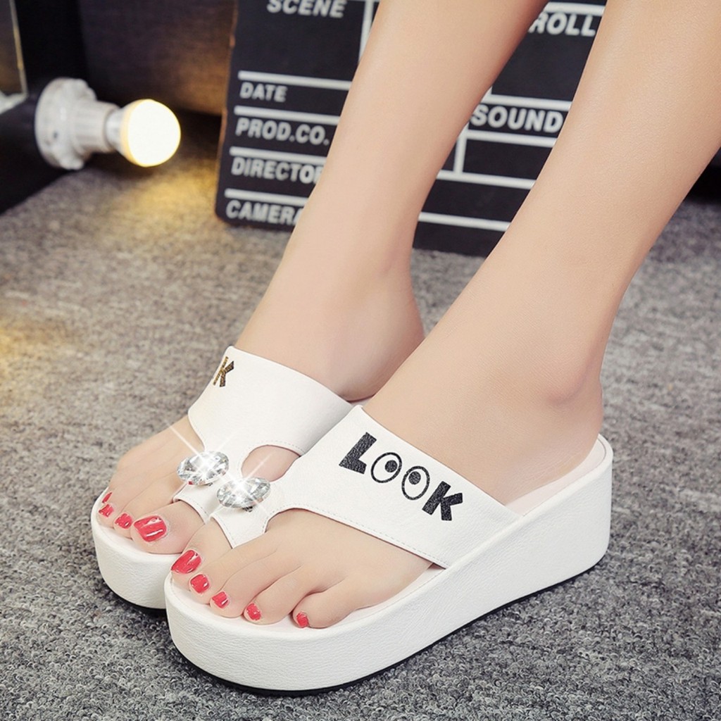 Dép Tông Xỏ Ngón Đế Cao | Dép kẹp sandal đế xuồng 6p