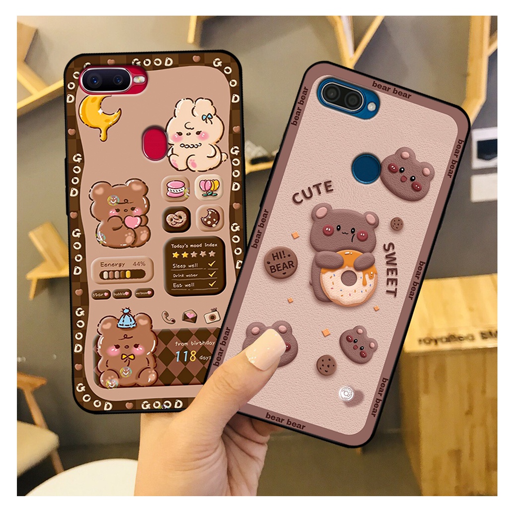 Ốp lưng Oppo A5s - Oppo A7 - Oppo F9 - Oppo A12 in hình gấu bear dễ thương, bền đẹp