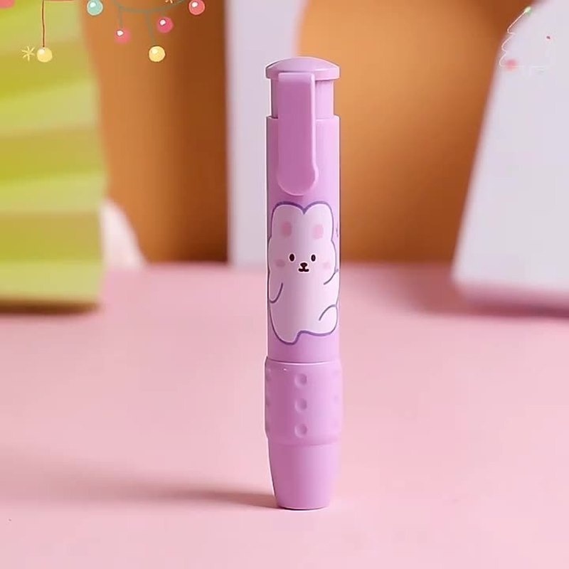 1 Cục Tẩy Dạng Bút Chì Có Thể Thu Gọn Dễ Thương Tiện Dụng Cho Học Sinh