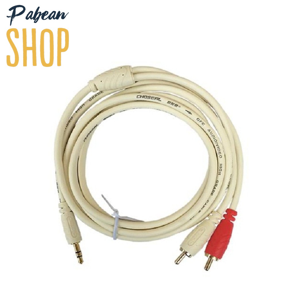 Cáp chuyển audio 2 đầu 3.5/ 1 đầu 3.5 ra 2 RCA (Hoa sen)/ 2 RCA ra 2 RCA Chính hãng Choseal