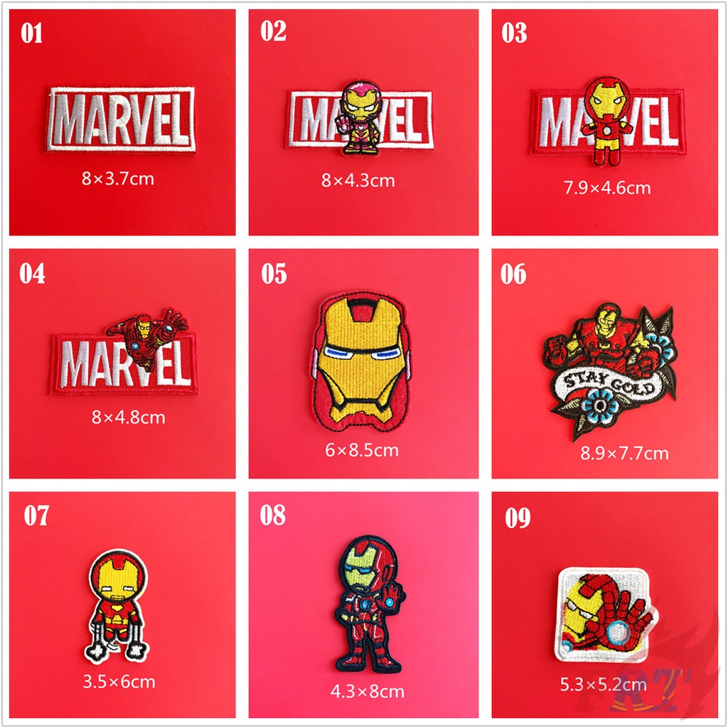 Miếng ủi thêu trang trí đồ thời trang hình siêu anh hùng Marvel