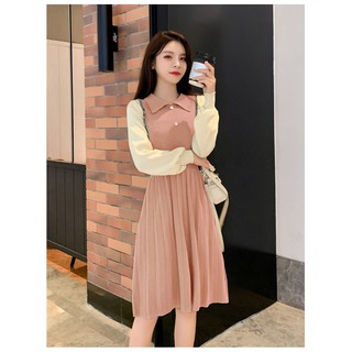 Váy cho con bú, chất len, dáng trẻ trung