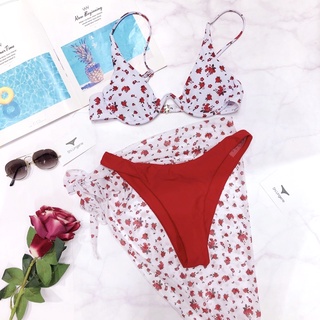 Bikini 2 mảnh hoạ tiết hoa hồng