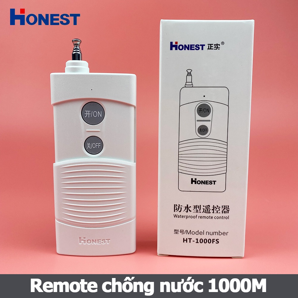 Tay Remote Honest chống nước HT-1000FS 1000M điều khiển từ xa sóng RF315Mhz