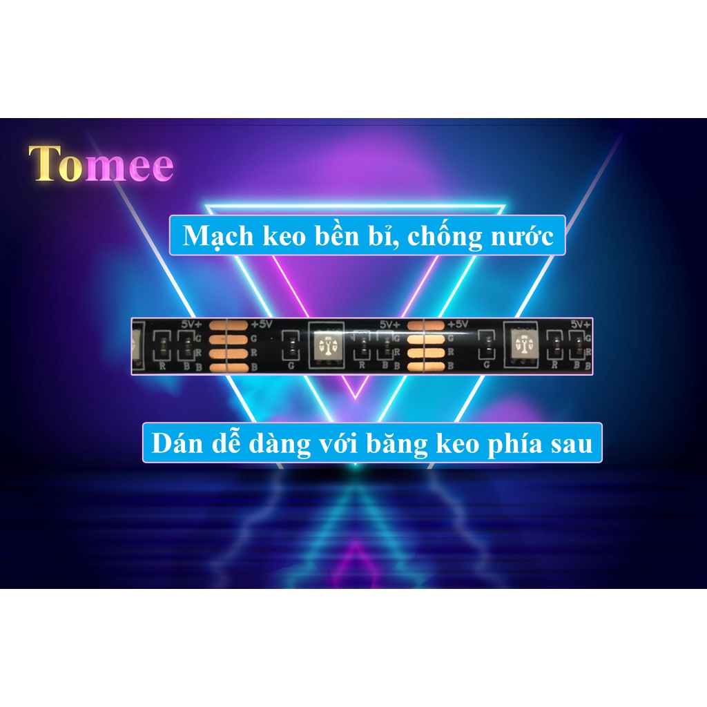 Đèn led Tiktok RGB 16 triệu màu điều khiển app, nháy theo nhạc, cuộn dây led đổi màu nhiều chế độ