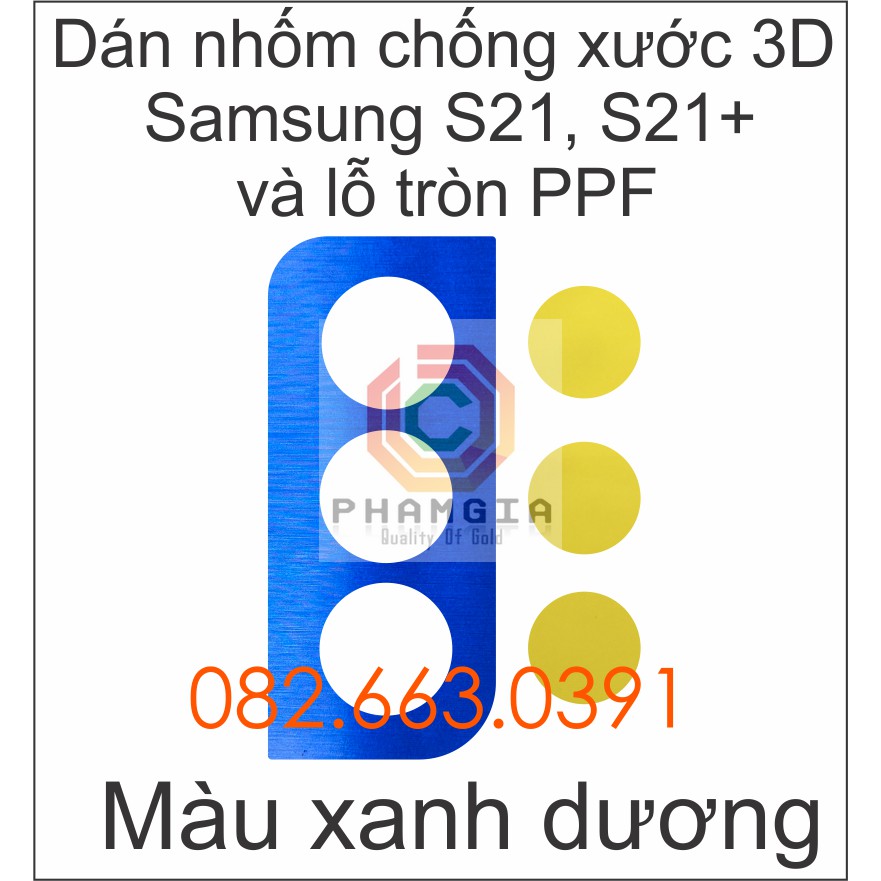 Dán decal nhôm chống xước camera Samsung S21 / S21+ (s21 plus)