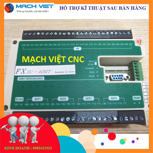 Bộ lập trình FX3U làm theo chuẩn mitsubishi (có hướng dẫn sử dụng)