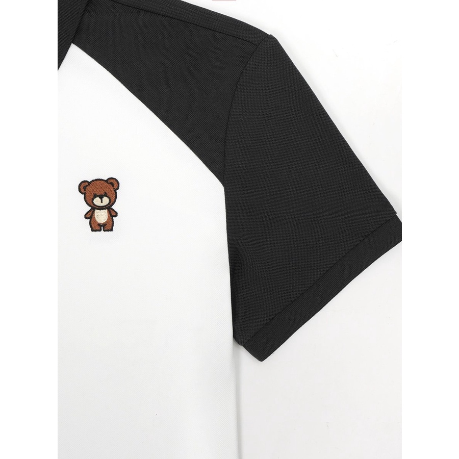 Áo Polo Nam YODY vải cotton cafe in hình gấu có thể phối combo và đôi APM5281