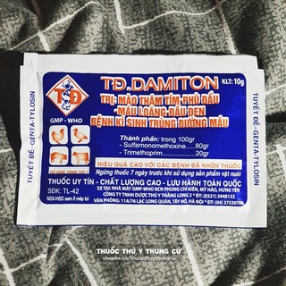 DAMITON - Kí sinh trùng đường máu, mào thâm tím, đầu đen gà vịt lợn trâu bò gia súc gia cầm