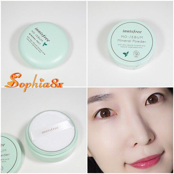 Phấn phủ kiềm dầu dạng nén che phủ cao Innisfree No Sebum Mineral Pact 8.5g