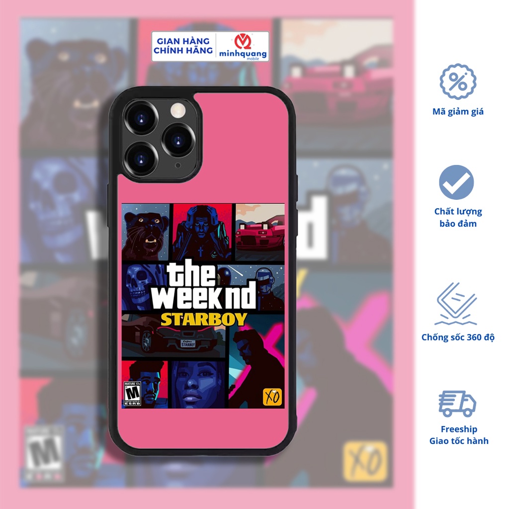 Ốp lưng iP hình The Weeknd, phong cách GTA cực ngầu, ốp lưng chống sốc chống xước viền toàn diện