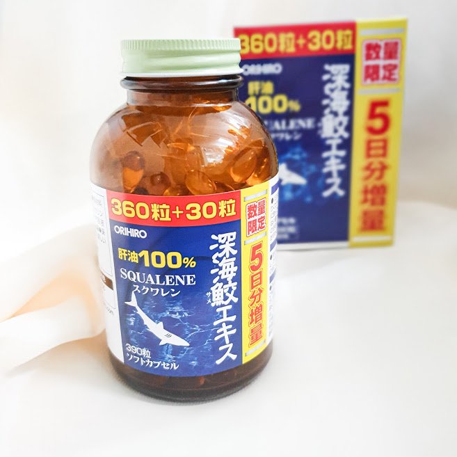 Sụn vi cá mập Orihiro, viên uống sụn vi cá mập bổ xương khớp, tim mạch và mắt Nhật Bản 390v