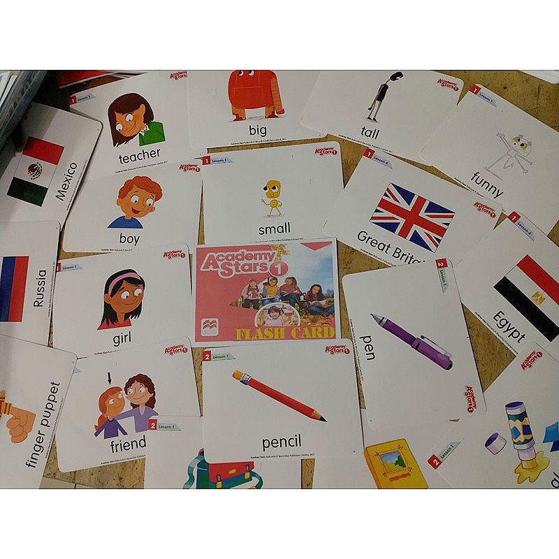 Thẻ học-Flashcard Academy Stars STARTER, 1,2,3,4