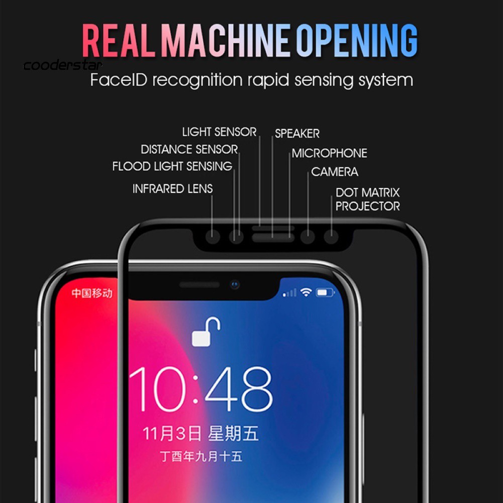 Kính cường lực bảo vệ toàn màn hình thích hợp cho Iphone 6 7 8 Plus Xr Xs Max