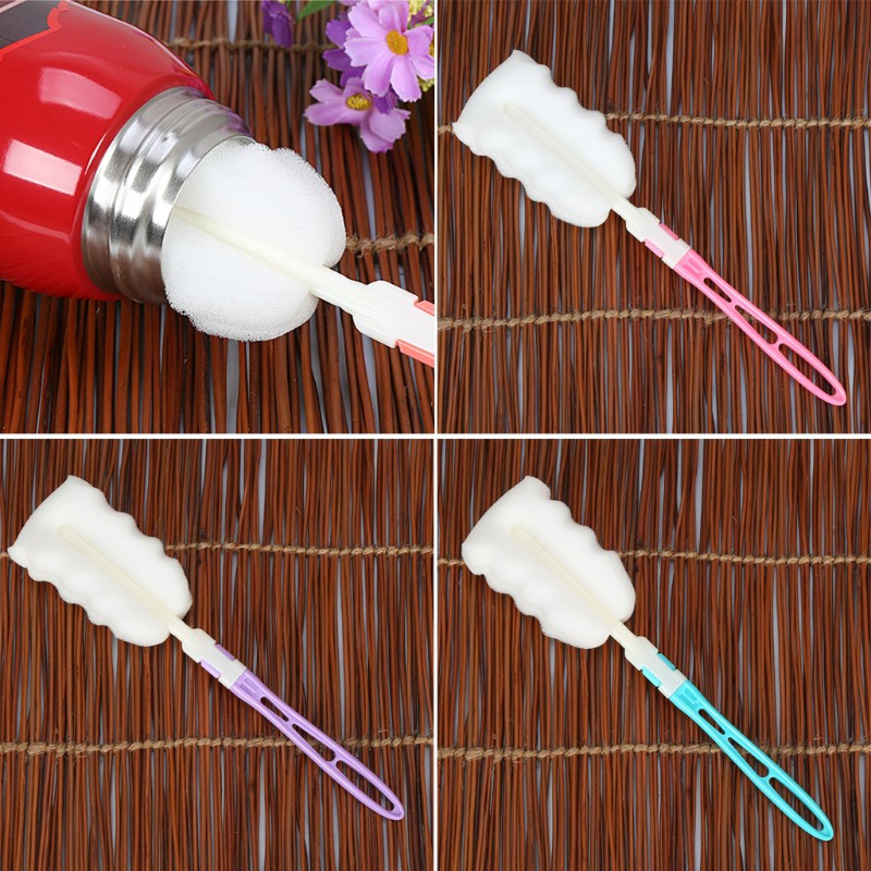 Cọ rửa bình sữa em bé làm từ xốp và nhựa tiện lợi