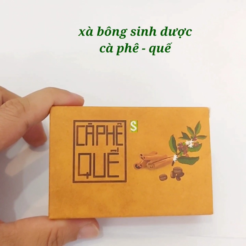Xà bông sinh dược cà phê quế 100g xà phòng tắm chiết xuất nguyên chất từ thảo mộc thiên nhiên