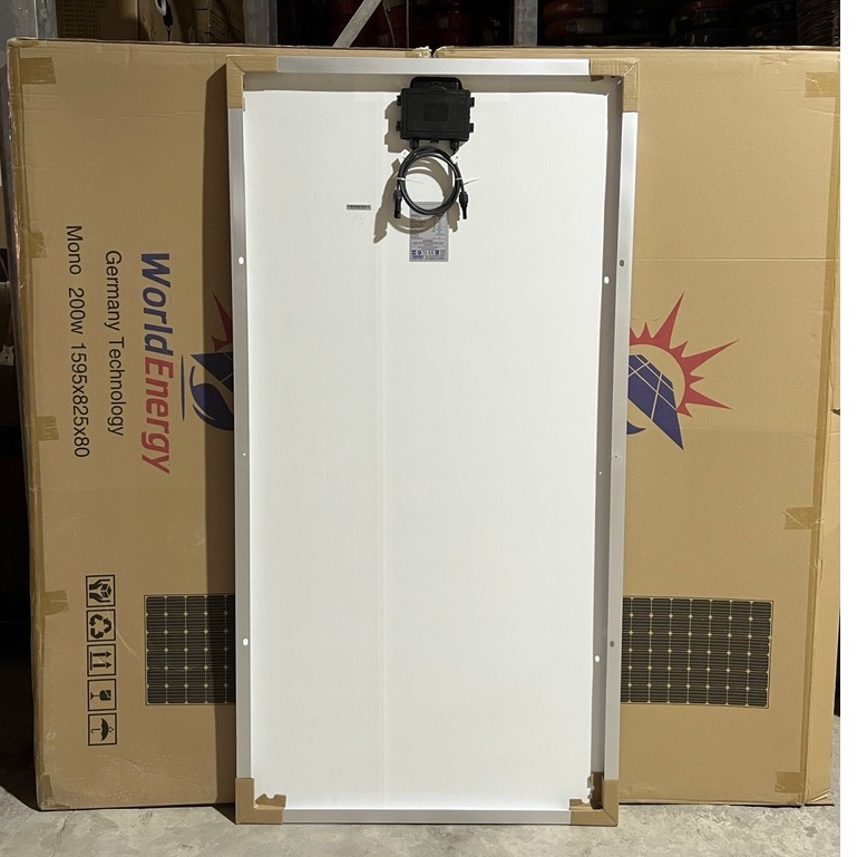 Pin năng lượng mặt trời mono 200w - tặng 1 đks 30a LCD + 1 cặp jack mc4 đơn